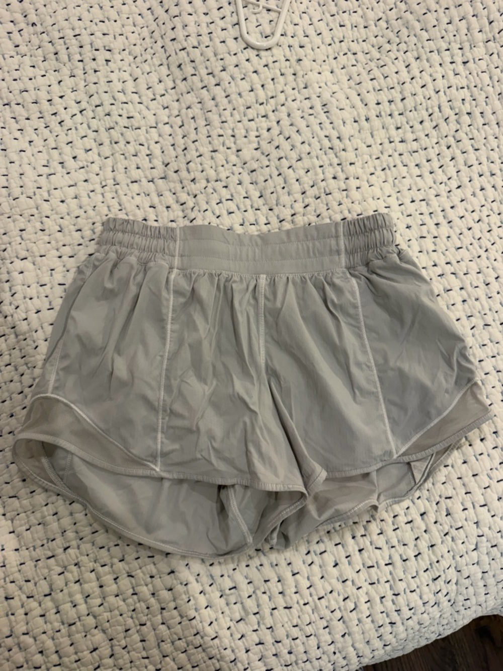 Light Gray Women's Athletic Shorts - Comfortable Running Shorts